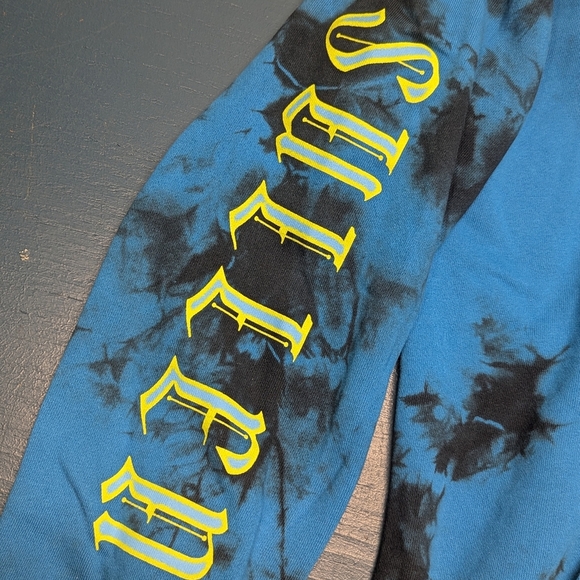 Sullen art hoodie medium skull snake blue black smokey cloudy appearance (p1) - Picture 3 of 9